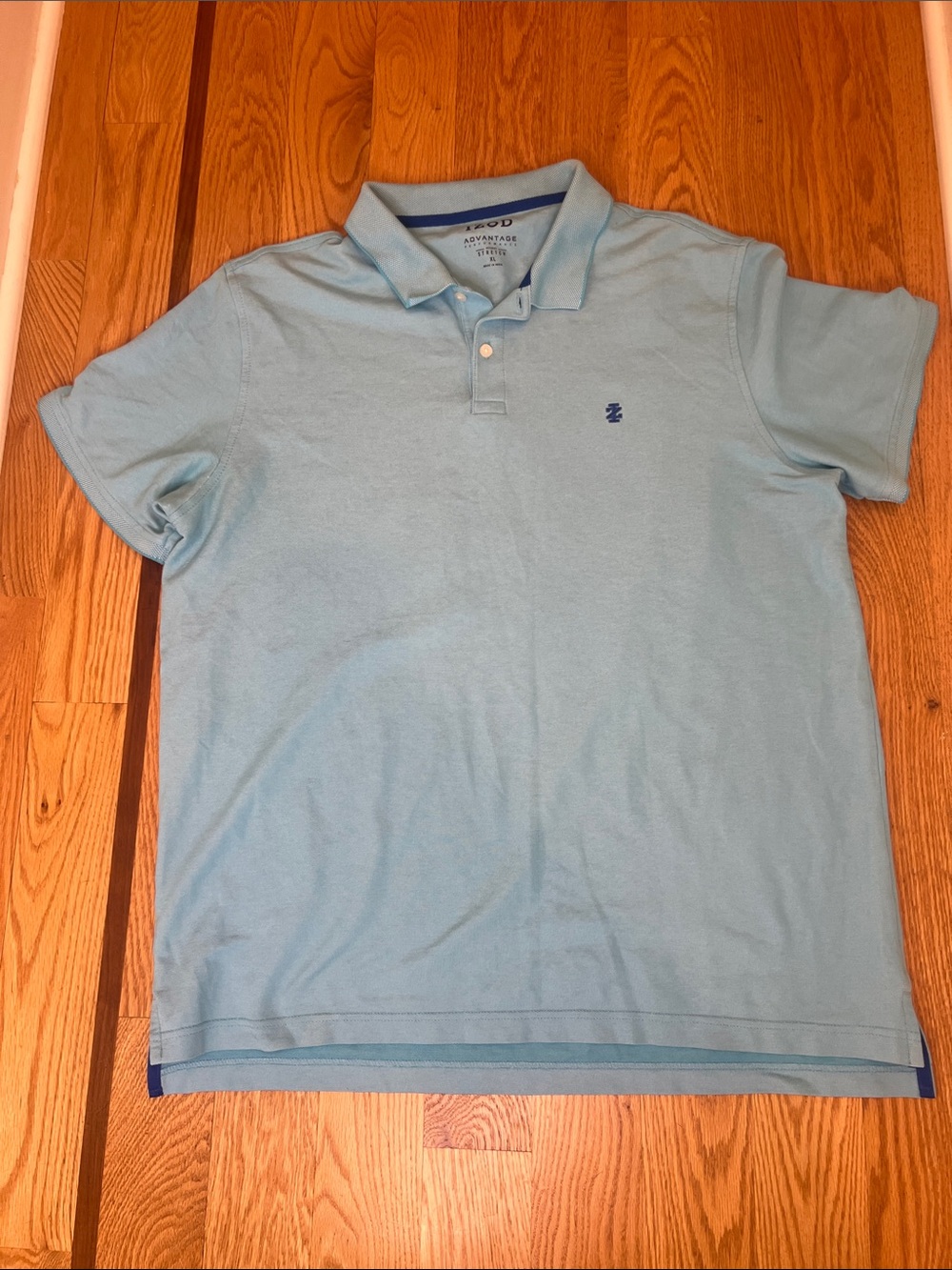 Izod Men’s Pale Blue Polo with Embroidered Logo